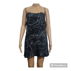 Dynamite Printed Satin Mini Dress